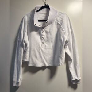 FP Movement by Free People White Cropped Henley